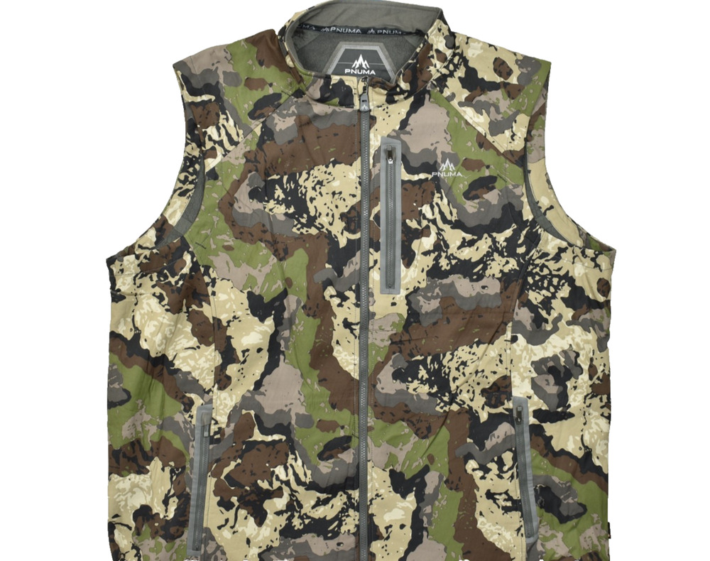 Pnuma Outdoors Waypoint Vest Caza Camo Windproof Hunting Vest 3XLT Big & Tall